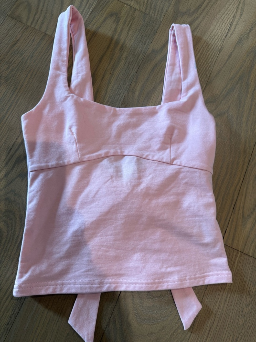 Edikted- Square Neck Pink Tank Top with bow xs
